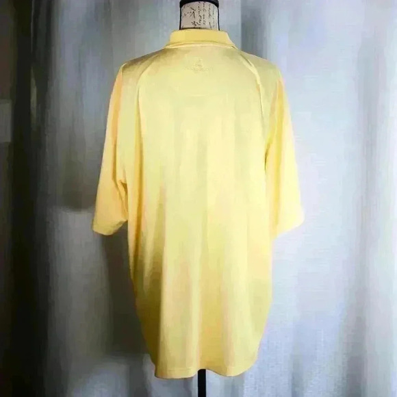 Pebble Beach Performance Size XXL Yellow 1/4 button embroidered back polo golf - Picture 5 of 10